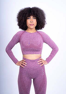 Mika - Dusty Rose Seamless Crop Top